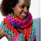 Image of Super chunky mohair scarf: multicoloured!!