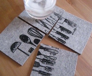 Image of kitchen utensils coasters