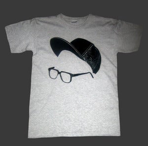 Image of Aeroplane Charcoal 'Cap' T-Shirt With Neck Detail