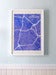 Image of Blue Silk-Screen Printed Map of LA