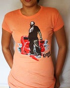 Image of Kymani Speaker Tee Womens Crew Peach