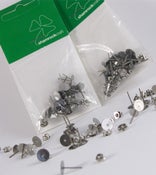 Image of Silver tone Earring Studs with 7mm pad