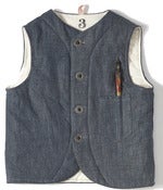 Image of mason vest-linen