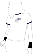 Image of BUNDLE 2: 'The Story Goes' (womens) White/Navy Tee, 'The Story Goes' Keyring & Hot Stuff