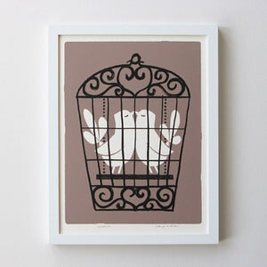 Image of Lovebirds print