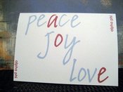 Image of Alpha Phi 'Peace, Love, Joy AOE' - Set of 8 note cards