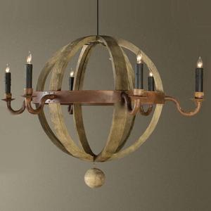 Image of Wine Barrel Planet Chandelier