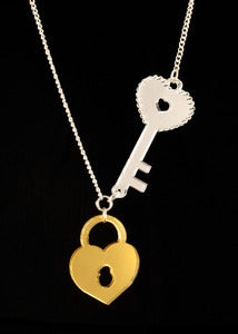 Image of Lock & Key Necklace - Gold