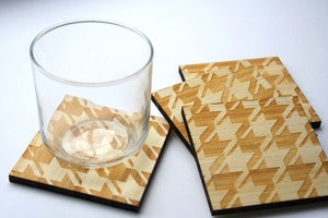 Image of houndstooth coasters