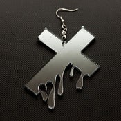Image of Drip Drop (silver)-- earring
