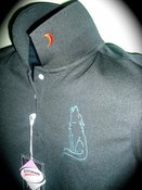 Image of Wolf Howling at the Moon Polo Shirt - Black