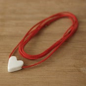 Image of Collier coeur rouge