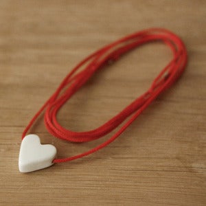 Image of Collier coeur rouge