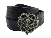Image of Silver skull & Crossbones Belt