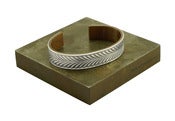 Image of Victorian Copper and silver Carved Bangle