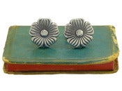 Image of Fancy Silver Flower Cufflinks