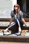 Image of Sequined Flower Child Blouse