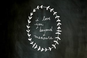 Image of spring garland & beyond measure tiding ~ cursive