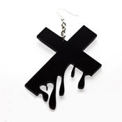 Image of Drip Drop (black)-- earring