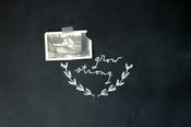 Image of spring sprigs & grow strong tiding - cursive