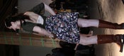 Image of Sex Pistols Flutter sleeve green lace and jeresey cotton dress body w/kangaroo pocket
