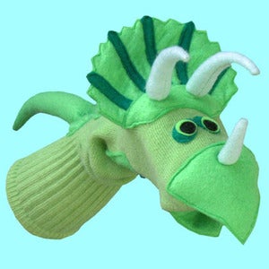 Image of Ike™ Sockett® Couture Triceratops Sock Puppet® 