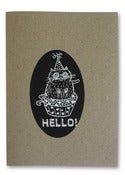 Image of "HELLO!" 100% recycled A5 card with envelope.