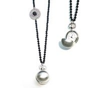 Image of Andean Onyx Silk Strung Fob Neckpiece