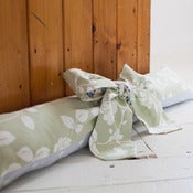 Image of Bow Draught Excluder - Green Large Floral