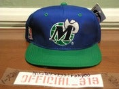 Image of VINTAGE DALLAS MAVERICKS LOGO SCRIPT SPORTS SPECIALTIES SNAPBACK CAP HAT