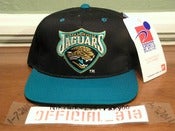 Image of VINTAGE JACKSONVILLE JAGUARS LOGO SPORTS SPECIALTIES TWILL 2 TONE SNAPBACK CAP HAT