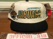 Image of VINTAGE JACKSONVILLE JAGUARS BLOCK TEXT SPORTS SPECIALTIES SNAPBACK CAP HAT