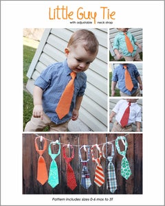 Image of LITTLE GUY TIE - pdf sewing pattern