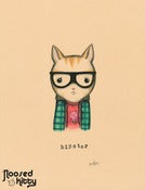 Image of Hipster Cat Print