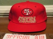 Image of VINTAGE SAN FRANCISCO 49ERS LOGO STARTER SNAPBACK CAP HAT