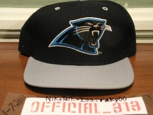 Image of VINTAGE CAROLINA PANTHERS LOGO NEW ERA SNAPBACK CAP HAT