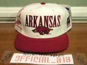 Image of VINTAGE ARKANSAS RAZORBACKS TEXT LOGO SPORTS SPECIALTIES CAP HAT