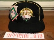 Image of VINTAGE PITTSBURGH PIRATES JERSEY TEXT THE GAME SNAPBACK CAP HAT