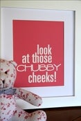 Image of look at those chubby cheeks - pink PRINT