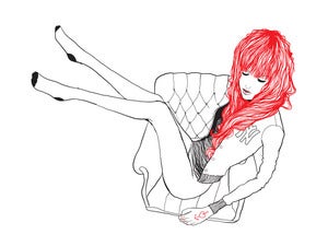 Image of Red Head NY fan