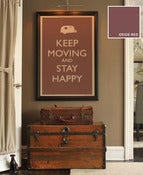 Image of 'Keep Moving' Poster, Print and Postcard (Oxide Red)