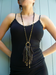 Image of Leather Fringe  Pendant Necklace