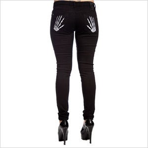 Image of Criminal Damage Jeans - Hand Stretch (Black/White)