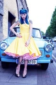 Image of Plain Yellow Halterneck Dress