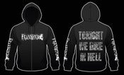 Image of MENS ZIP HOODIE - LOGO (Black) (Small size only)