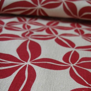 Image of Bauhinia raspberry on hemp/cotton