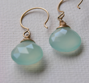 Image of aqua quartz earrings