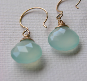Image of aqua quartz earrings