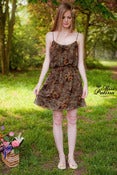 Image of Frill Top Adjustable Strap Dress (brown)