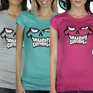 Image of ZOMBIE! Ladies Premium Stretch Logo Tees